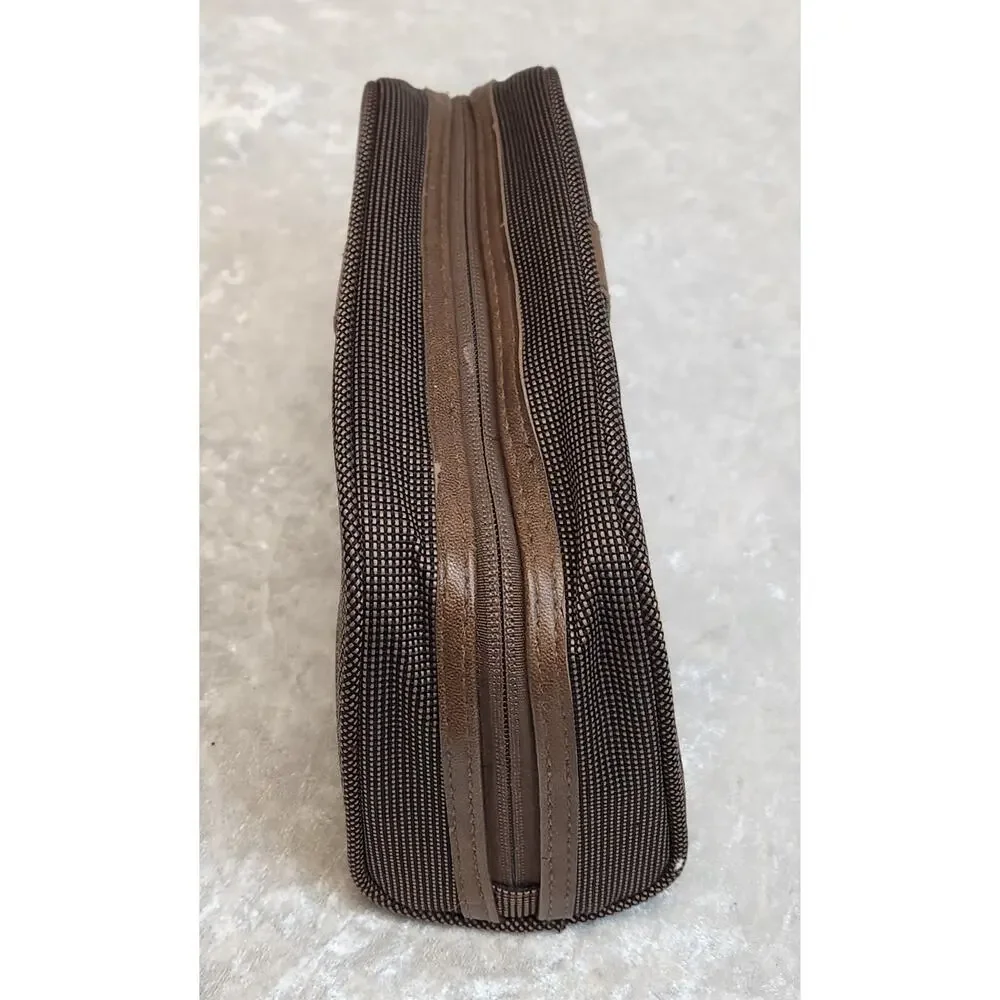 BVLGARI Mens Brown Emirates Toiletry Bag